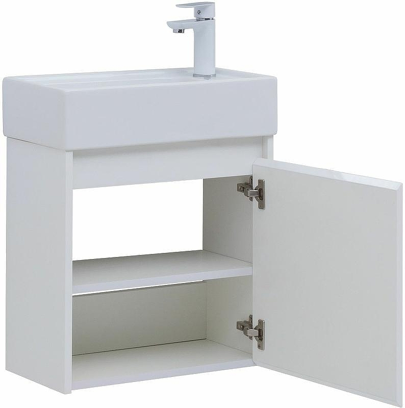 Тумба под раковину Aquanet Nova Lite 50 298853 подвесная Белая глянцевая, купить, цена, заказать, магазин, доставка, скидка, промокод, купить, цена, заказать, магазин, доставка, скидка, промокод