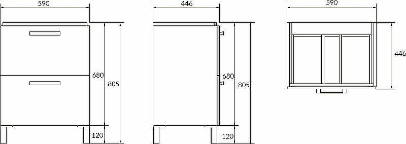 Тумба под раковину Cersanit Melar Como 60 64128 подвесная Белая, купить, цена, заказать, магазин, доставка, скидка, промокод, купить, цена, заказать, магазин, доставка, скидка, промокод