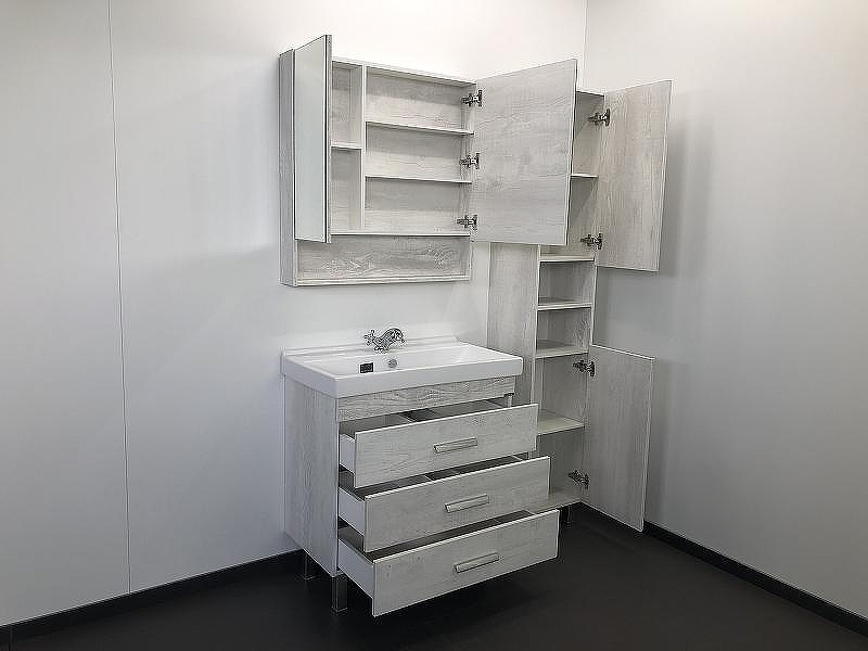 Зеркальный шкаф Comforty Никосия 80 00004138838 Дуб белый, купить, цена, заказать, магазин, доставка, скидка, промокод, купить, цена, заказать, магазин, доставка, скидка, промокод