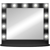 Зеркало Континент 800х700 ЗГП43 гримерное с подсветкой Черное с механическим выключателем, купить, цена, заказать, магазин, доставка, скидка, промокод, купить, цена, заказать, магазин, доставка, скидка, промокод