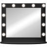 Зеркало Континент 800х700 ЗГП43 гримерное с подсветкой Черное с механическим выключателем, купить, цена, заказать, магазин, доставка, скидка, промокод, купить, цена, заказать, магазин, доставка, скидка, промокод