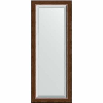 Зеркало Evoform Exclusive 132х52 BY 1157 с фацетом в багетной раме - Орех 65