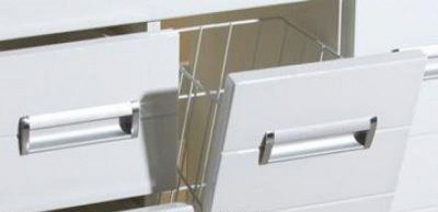 Тумба под раковину Bellezza Сиена 80 4633913080010 с бельевой корзиной Белая