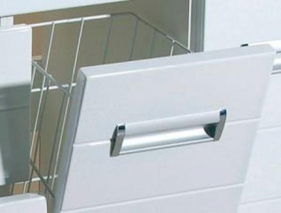 Тумба под раковину Bellezza Сиена 80 4633913080010 с бельевой корзиной Белая