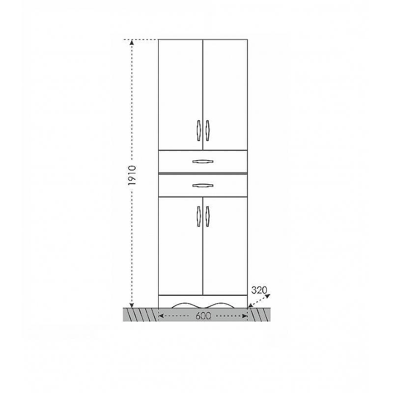 Шкаф пенал СанТа Верона 60 Белый, купить, цена, заказать, магазин, доставка, скидка, промокод, купить, цена, заказать, магазин, доставка, скидка, промокод