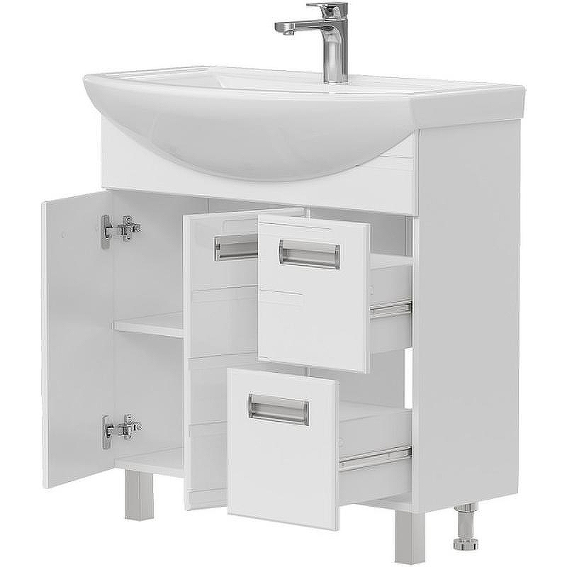 Тумба под раковину Volna Joli 80.2D.2Y tnJOLI80.2D.2Y-01 Белая, купить, цена, заказать, магазин, доставка, скидка, промокод, купить, цена, заказать, магазин, доставка, скидка, промокод