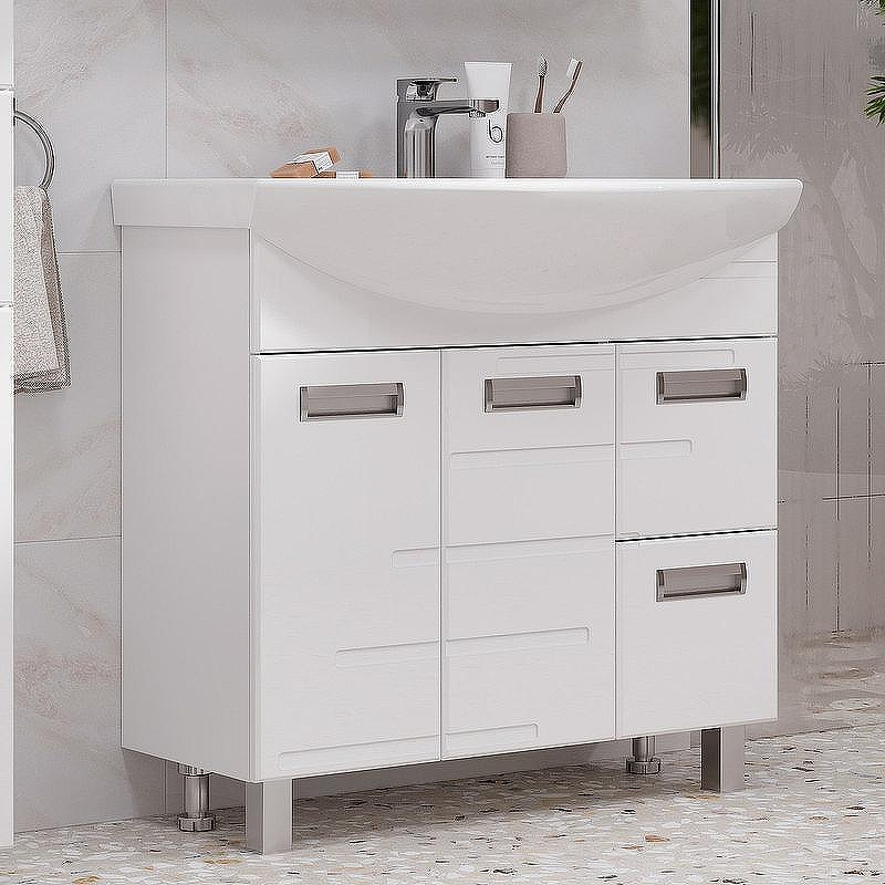 Тумба под раковину Volna Joli 80.2D.2Y tnJOLI80.2D.2Y-01 Белая, купить, цена, заказать, магазин, доставка, скидка, промокод, купить, цена, заказать, магазин, доставка, скидка, промокод