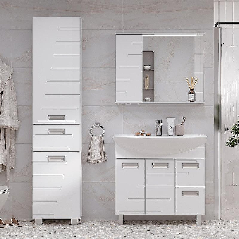 Тумба под раковину Volna Joli 80.2D.2Y tnJOLI80.2D.2Y-01 Белая, купить, цена, заказать, магазин, доставка, скидка, промокод, купить, цена, заказать, магазин, доставка, скидка, промокод