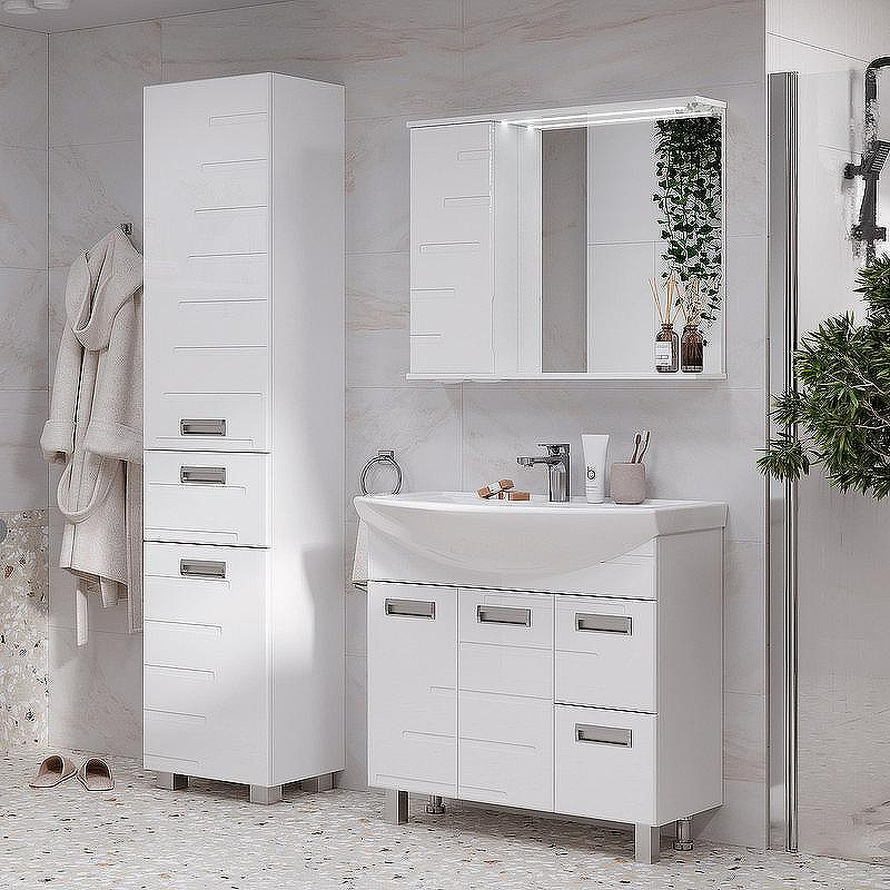 Тумба под раковину Volna Joli 80.2D.2Y tnJOLI80.2D.2Y-01 Белая, купить, цена, заказать, магазин, доставка, скидка, промокод, купить, цена, заказать, магазин, доставка, скидка, промокод