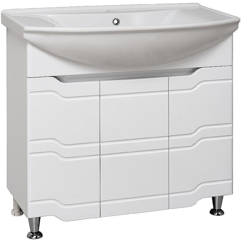 Тумба под раковину Runo Стиль 85 00000001113 Белая, купить, цена, заказать, магазин, доставка, скидка, промокод, купить, цена, заказать, магазин, доставка, скидка, промокод