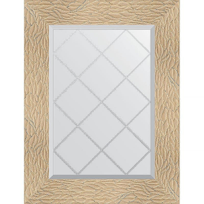 Зеркало Evoform Exclusive-G 74х56 BY 4021 с гравировкой в багетной раме - Золотые дюны 90