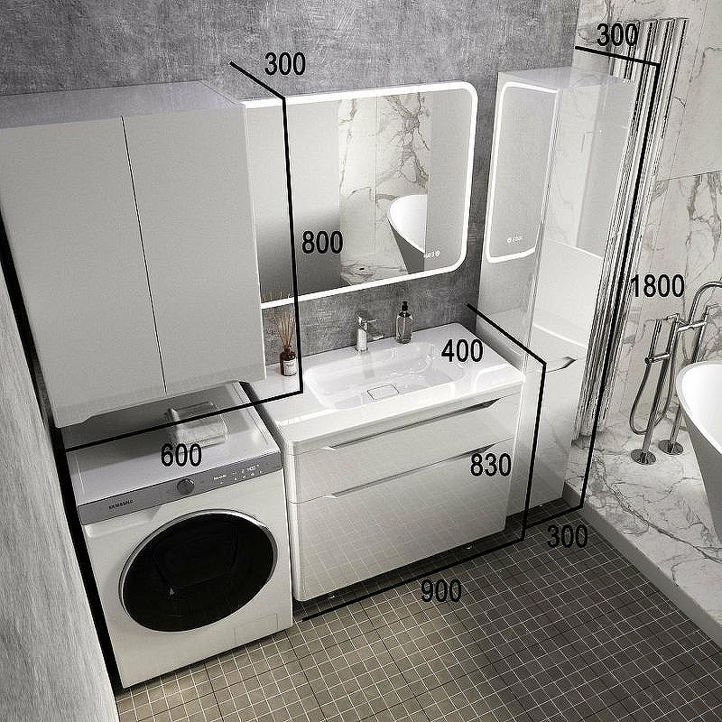 Тумба под раковину Style Line Марелла 90 Люкс Plus СС-00002417 Белый глянец антискрейтч, купить, цена, заказать, магазин, доставка, скидка, промокод, купить, цена, заказать, магазин, доставка, скидка, промокод