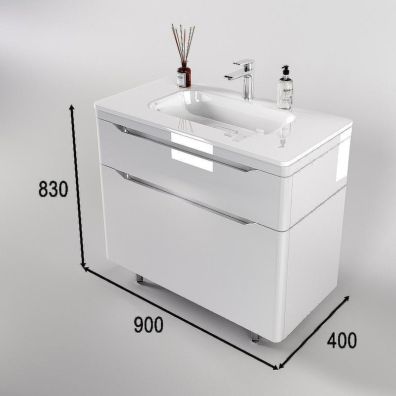 Тумба под раковину Style Line Марелла 90 Люкс Plus СС-00002417 Белый глянец антискрейтч, купить, цена, заказать, магазин, доставка, скидка, промокод, купить, цена, заказать, магазин, доставка, скидка, промокод