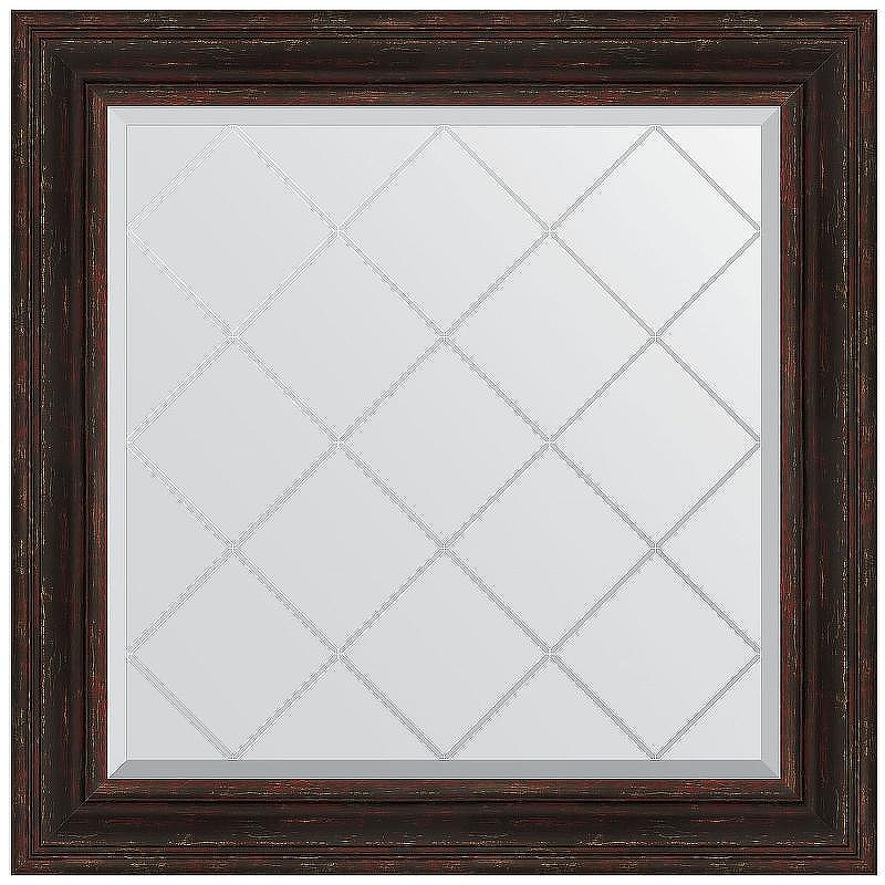 Зеркало Evoform Exclusive-G 89х89 BY 4334 с гравировкой в багетной раме - Темный прованс 99, купить, цена, заказать, магазин, доставка, скидка, промокод, купить, цена, заказать, магазин, доставка, скидка, промокод