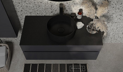 Тумба под раковину Raval Decent 100 Dec.01.100/A/RL подвесная Антрацит