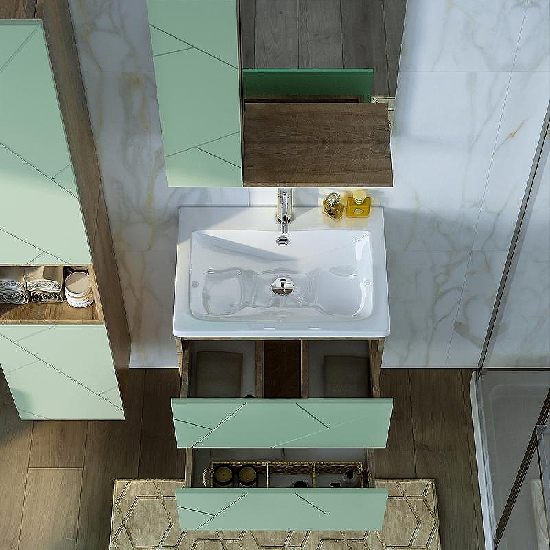 Тумба под раковину Бриклаер Кристалл 60 4627125417153 подвесная Фисташка Дуб гранж песочный, купить, цена, заказать, магазин, доставка, скидка, промокод, купить, цена, заказать, магазин, доставка, скидка, промокод