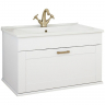 Тумба под раковину Sanflor Ванесса 75 С000005880 подвесная Белая матовая, купить, цена, заказать, магазин, доставка, скидка, промокод, купить, цена, заказать, магазин, доставка, скидка, промокод