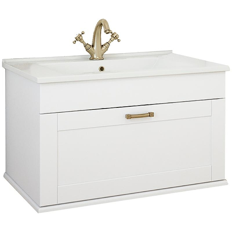 Тумба под раковину Sanflor Ванесса 75 С000005880 подвесная Белая матовая, купить, цена, заказать, магазин, доставка, скидка, промокод, купить, цена, заказать, магазин, доставка, скидка, промокод