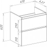 Тумба под раковину Bellezza Жаклин 65 4636410110013 подвесная Белая, купить, цена, заказать, магазин, доставка, скидка, промокод, купить, цена, заказать, магазин, доставка, скидка, промокод