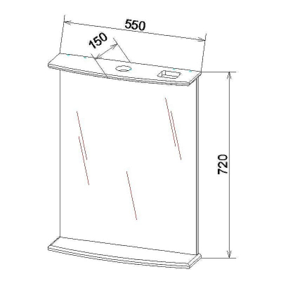 Зеркало Sanflor Софи 55 С02652 Белое