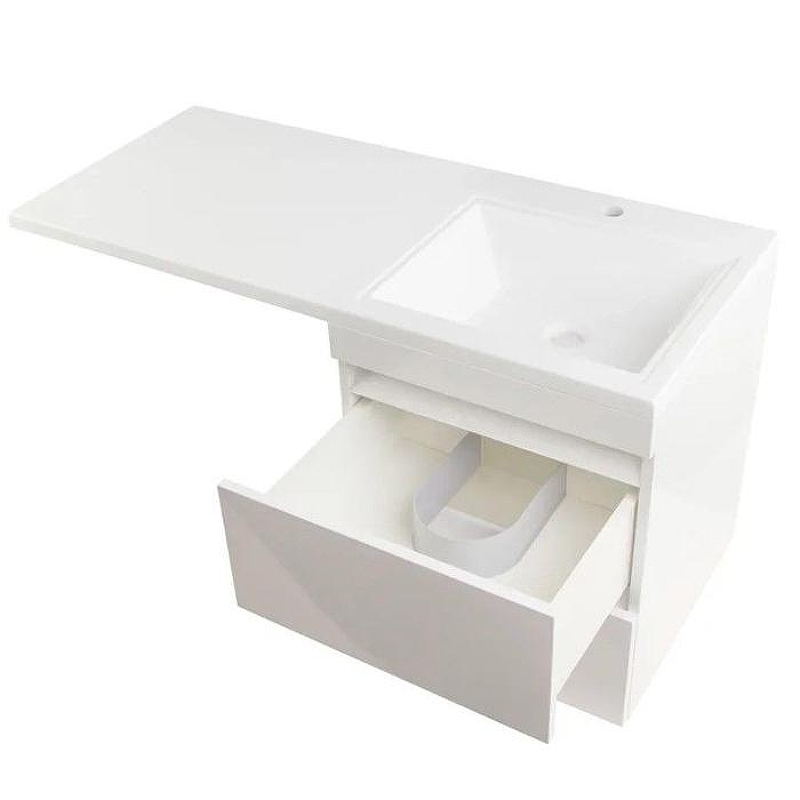 Тумба под раковину Style Line Даллас 130 Люкс Plus подвесная Белая, купить, цена, заказать, магазин, доставка, скидка, промокод, купить, цена, заказать, магазин, доставка, скидка, промокод