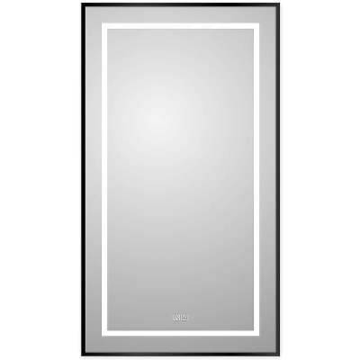 Зеркало BelBagno Kraft 50 SPC-KRAFT-500-900-LED-TCH-WARM-NERO с подсветкой Черное с сенсорным выключателем и подогревом