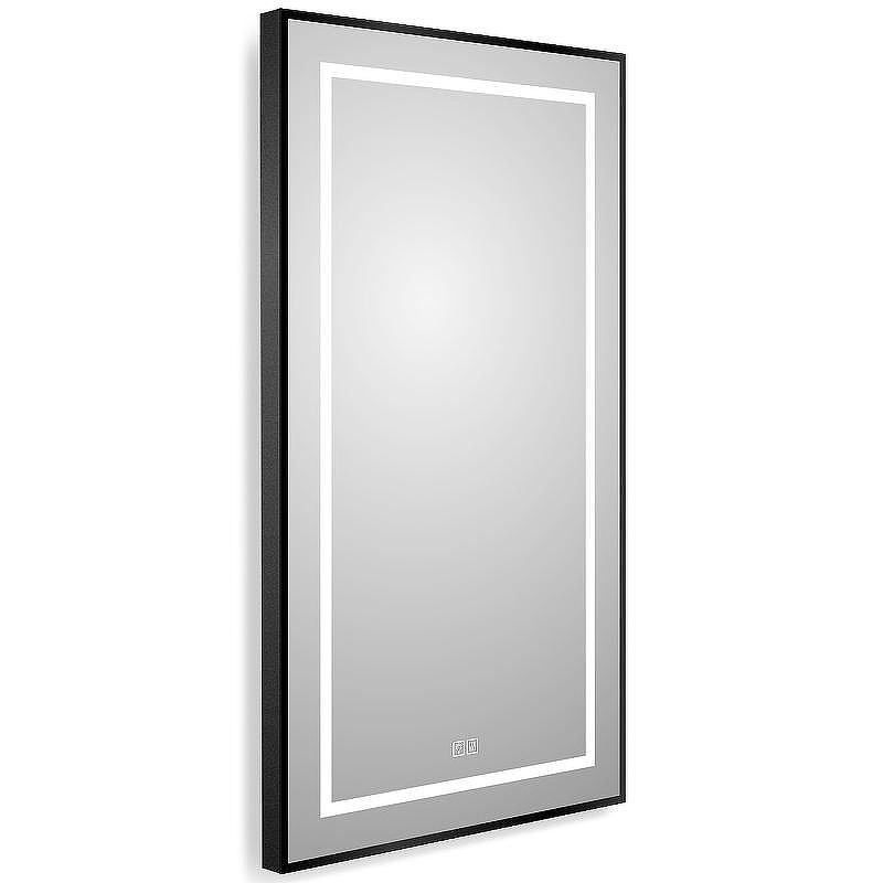 Зеркало BelBagno Kraft 50 SPC-KRAFT-500-900-LED-TCH-WARM-NERO с подсветкой Черное с сенсорным выключателем и подогревом, купить, цена, заказать, магазин, доставка, скидка, промокод, купить, цена, заказать, магазин, доставка, скидка, промокод
