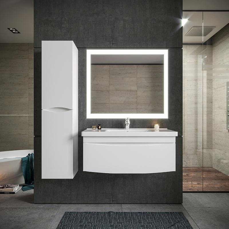 Тумба под раковину Бриклаер Вега 100 4627125414022 подвесная Белый глянец, купить, цена, заказать, магазин, доставка, скидка, промокод, купить, цена, заказать, магазин, доставка, скидка, промокод