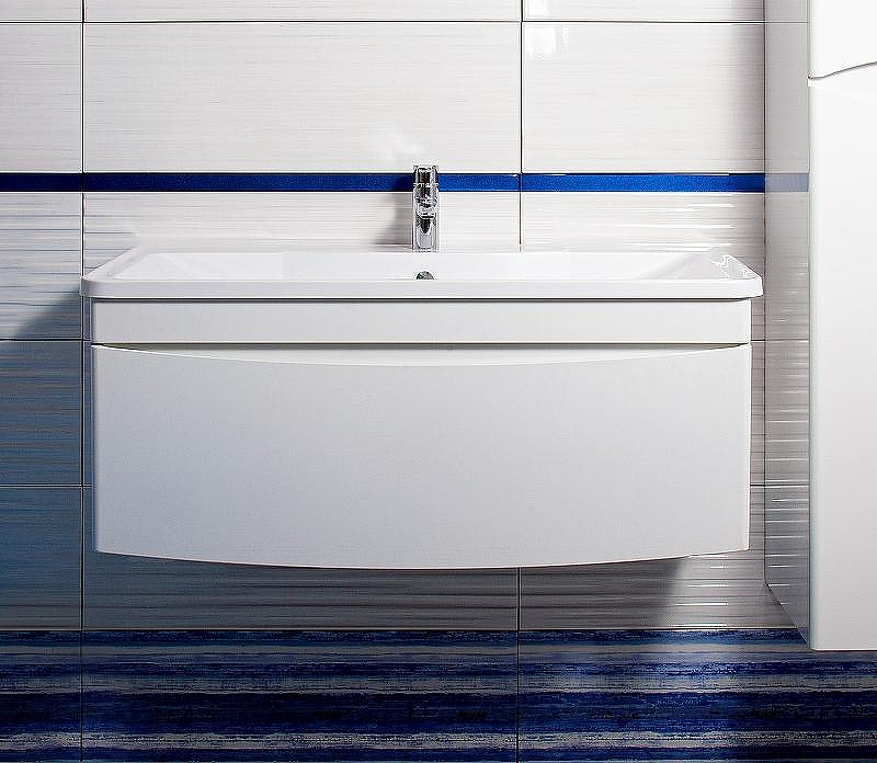 Тумба под раковину Бриклаер Вега 100 4627125414022 подвесная Белый глянец, купить, цена, заказать, магазин, доставка, скидка, промокод, купить, цена, заказать, магазин, доставка, скидка, промокод