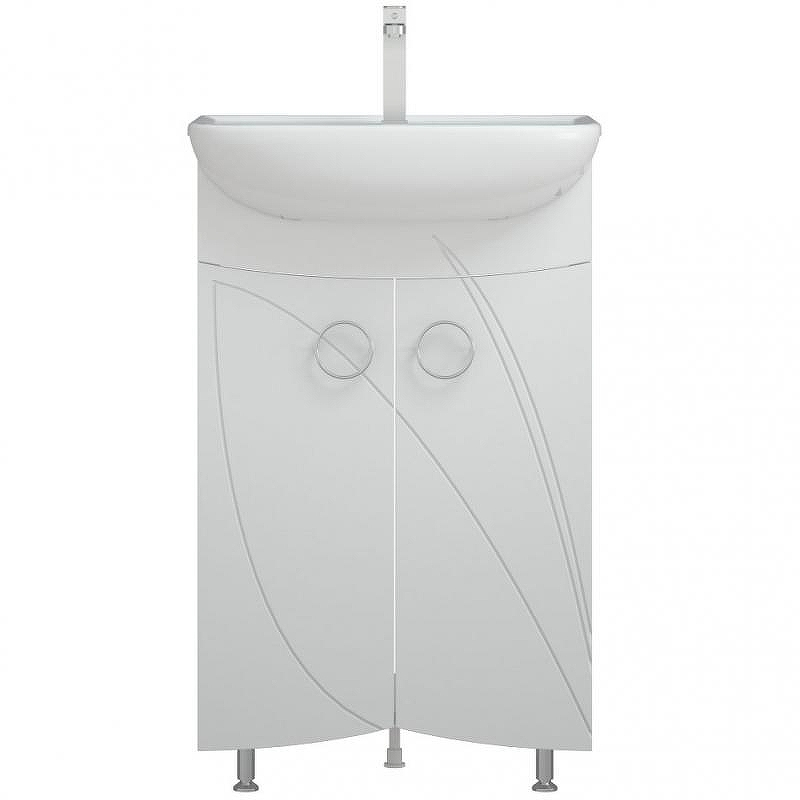 Тумба под раковину Corozo Ультра Флора 55 SD-00000362 Белая, купить, цена, заказать, магазин, доставка, скидка, промокод, купить, цена, заказать, магазин, доставка, скидка, промокод