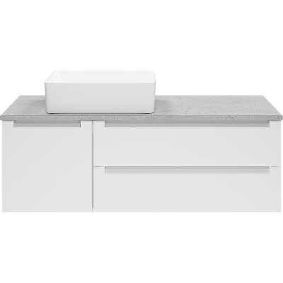 Тумба с раковиной Brevita Cargo 120 УТ000024163 подвесная Белая матовая