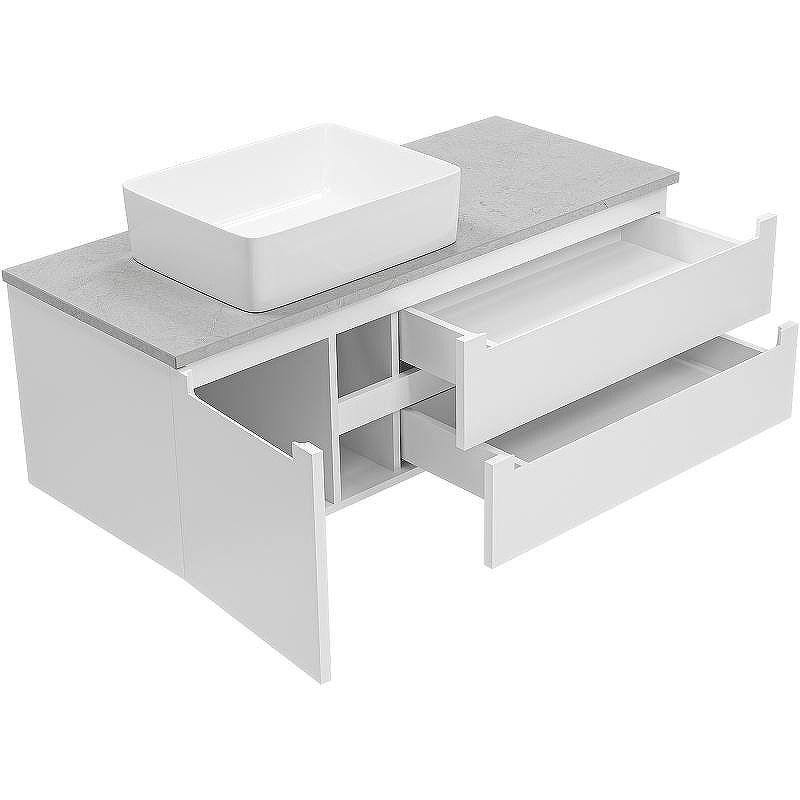 Тумба с раковиной Brevita Cargo 120 УТ000024163 подвесная Белая матовая, купить, цена, заказать, магазин, доставка, скидка, промокод, купить, цена, заказать, магазин, доставка, скидка, промокод