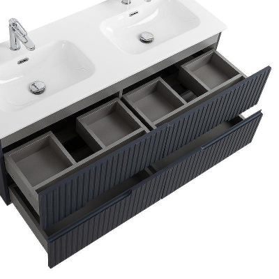 Тумба под раковину Cezares Duet-N 120 DUET-N-1200-4C-SO-2-GR-P подвесная Grafito