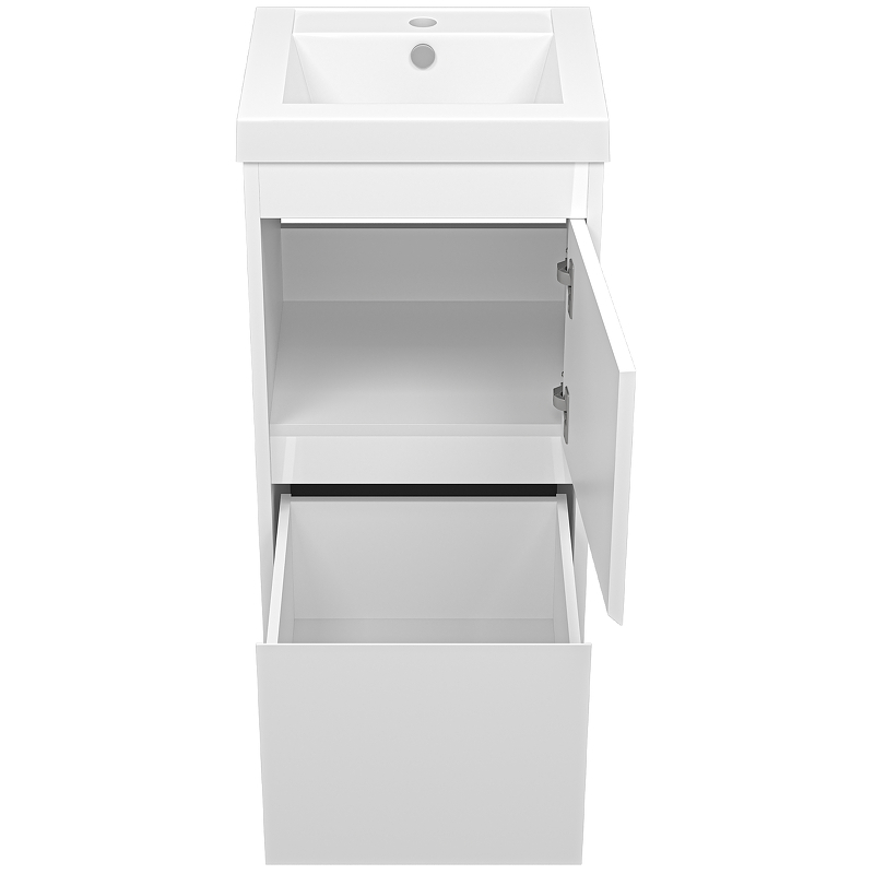 Тумба с раковиной Misty Алиса 40 УТ000011235 Белая, купить, цена, заказать, магазин, доставка, скидка, промокод, купить, цена, заказать, магазин, доставка, скидка, промокод