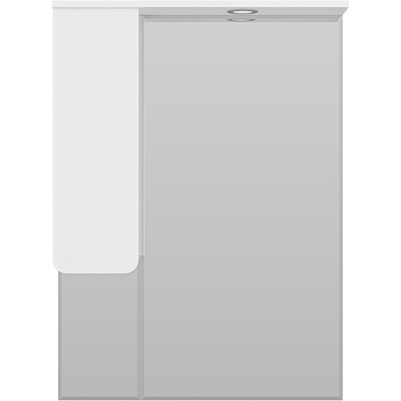Зеркало со шкафом Misty Чегет 75 L П-Чег-02075-01Л с подсветкой Белое глянцевое, купить, цена, заказать, магазин, доставка, скидка, промокод, купить, цена, заказать, магазин, доставка, скидка, промокод