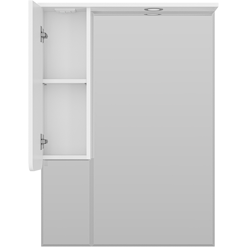Зеркало со шкафом Misty Чегет 75 L П-Чег-02075-01Л с подсветкой Белое глянцевое, купить, цена, заказать, магазин, доставка, скидка, промокод, купить, цена, заказать, магазин, доставка, скидка, промокод