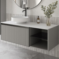 Тумба под раковину Boheme Armadi Art Quatro 6 120 790-M6-120-L-RIB-A подвесная Luna fuga профиль Антрацит, купить, цена, заказать, магазин, доставка, скидка, промокод, купить, цена, заказать, магазин, доставка, скидка, промокод