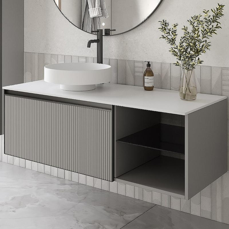 Тумба под раковину Boheme Armadi Art Quatro 6 120 790-M6-120-L-RIB-A подвесная Luna fuga профиль Антрацит, купить, цена, заказать, магазин, доставка, скидка, промокод, купить, цена, заказать, магазин, доставка, скидка, промокод