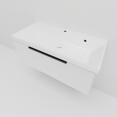 Тумба под раковину La Fenice Simpla 100 FNC-01-SIM-B-100 подвесная Белая матовая