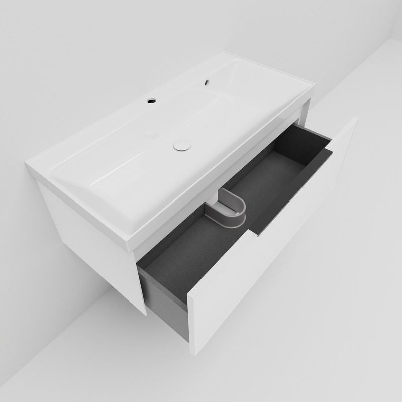 Тумба под раковину La Fenice Simpla 100 FNC-01-SIM-B-100 подвесная Белая матовая, купить, цена, заказать, магазин, доставка, скидка, промокод, купить, цена, заказать, магазин, доставка, скидка, промокод