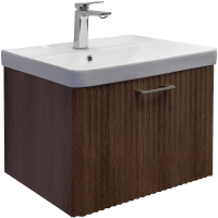 Тумба с раковиной Comforty Ангара 60П 00-00021035 подвесная Дуб темно-коричневый, купить, цена, заказать, магазин, доставка, скидка, промокод, купить, цена, заказать, магазин, доставка, скидка, промокод