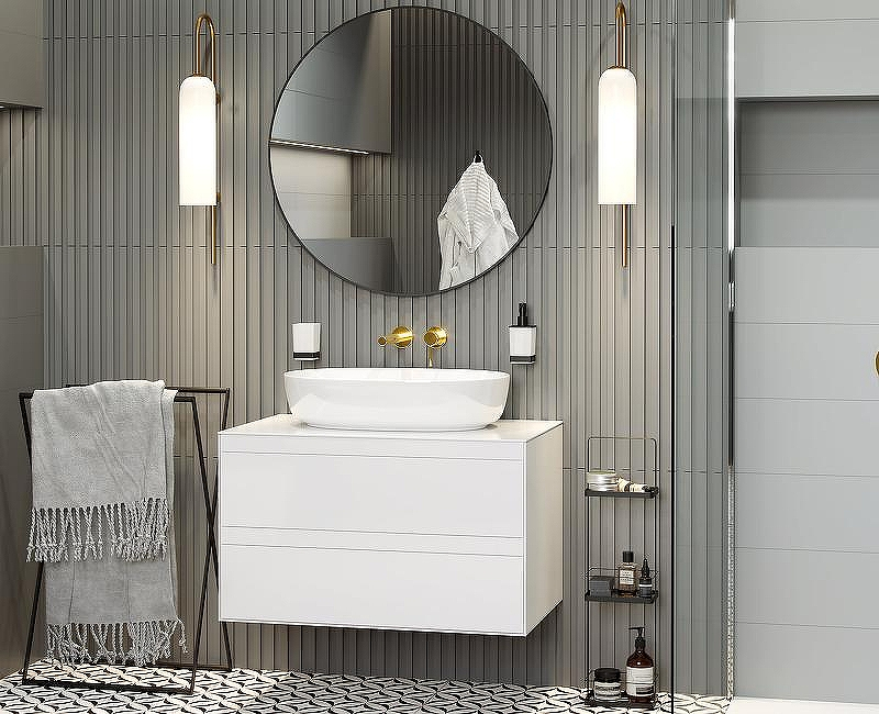 Тумба под раковину Excellent Finli 80 MLEX.1102.800.WHWH подвесная Белый глянец, купить, цена, заказать, магазин, доставка, скидка, промокод, купить, цена, заказать, магазин, доставка, скидка, промокод