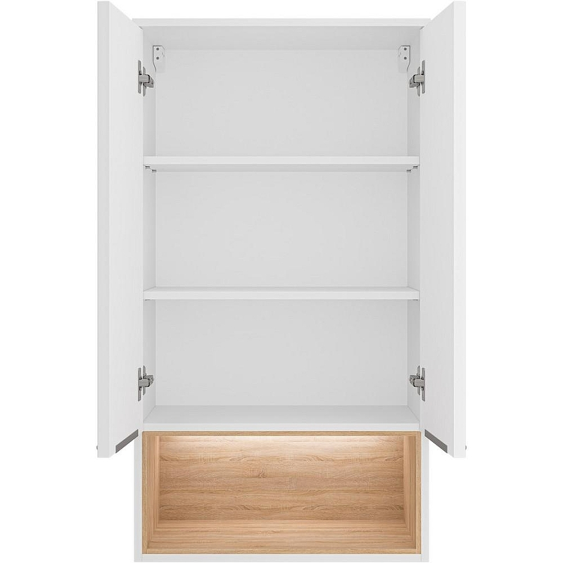 Подвесной шкаф Brevita Enfida 60 ENF-08060-011 над стиральной машиной Белый матовый Дуб Сонома светлый, купить, цена, заказать, магазин, доставка, скидка, промокод, купить, цена, заказать, магазин, доставка, скидка, промокод