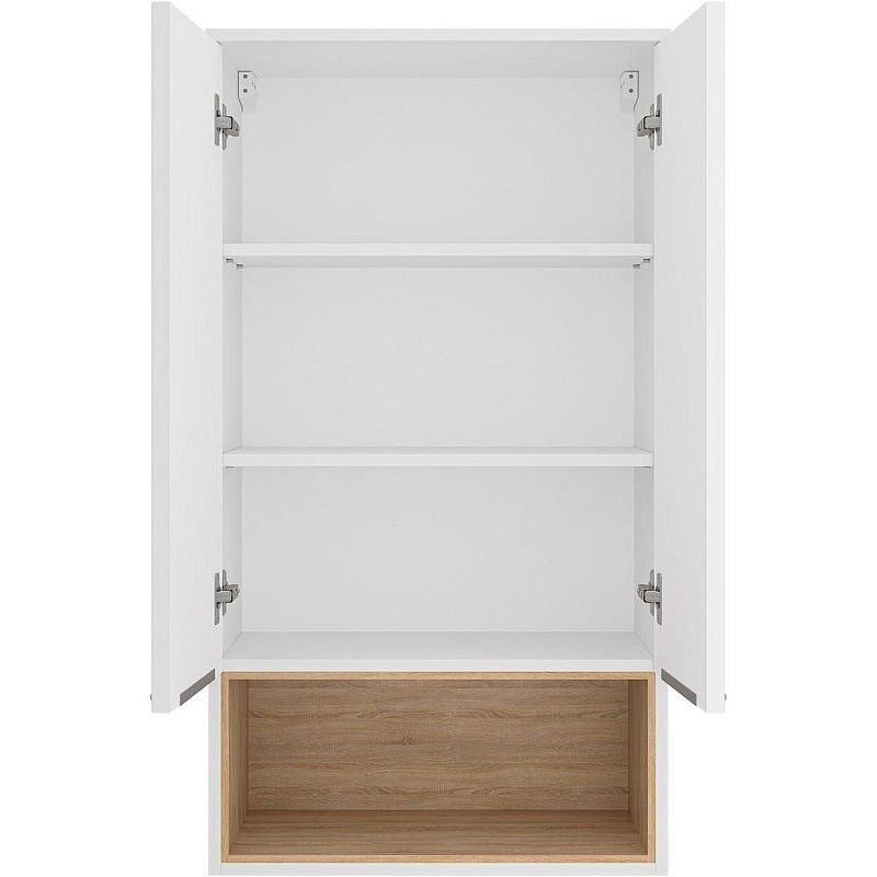 Подвесной шкаф Brevita Enfida 60 ENF-08060-011 над стиральной машиной Белый матовый Дуб Сонома светлый, купить, цена, заказать, магазин, доставка, скидка, промокод, купить, цена, заказать, магазин, доставка, скидка, промокод