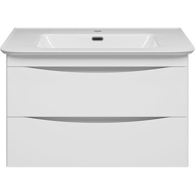 Тумба с раковиной Misty Мираж 80 УТ000025391 подвесная Белая