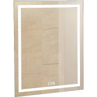 Зеркало Континент Verte 600х800 ЗЛП478 с подсветкой с часами и датчиком движения, купить, цена, заказать, магазин, доставка, скидка, промокод, купить, цена, заказать, магазин, доставка, скидка, промокод