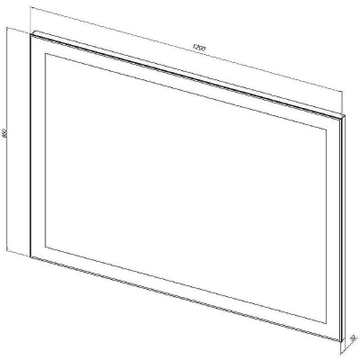Зеркало Aquanet Алассио 120 249349 с подсветкой с сенсорным выключателем