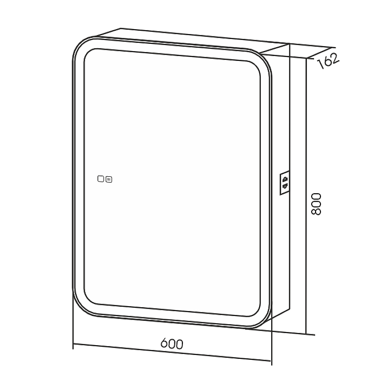 Зеркальный шкаф AQUAme AQM9202 60 с подсветкой цвет Белый, купить, цена, заказать, магазин, доставка, скидка, промокод, купить, цена, заказать, магазин, доставка, скидка, промокод