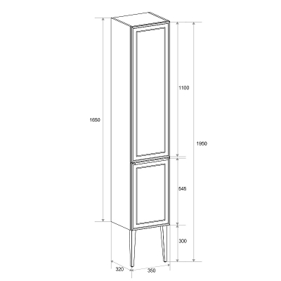 Шкаф пенал ЗОВ Севилья 35 PSF цвет Фисташковый
