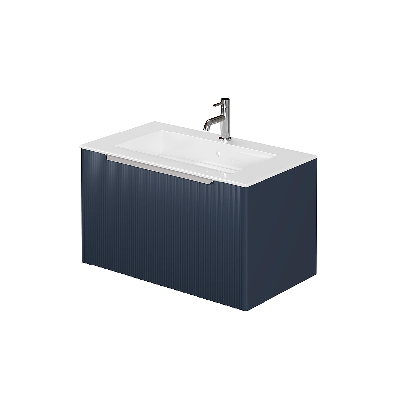 Тумба под раковину Creto Luna 80 17-Bl80B подвесная цвет Синий, купить, цена, заказать, магазин, доставка, скидка, промокод, купить, цена, заказать, магазин, доставка, скидка, промокод